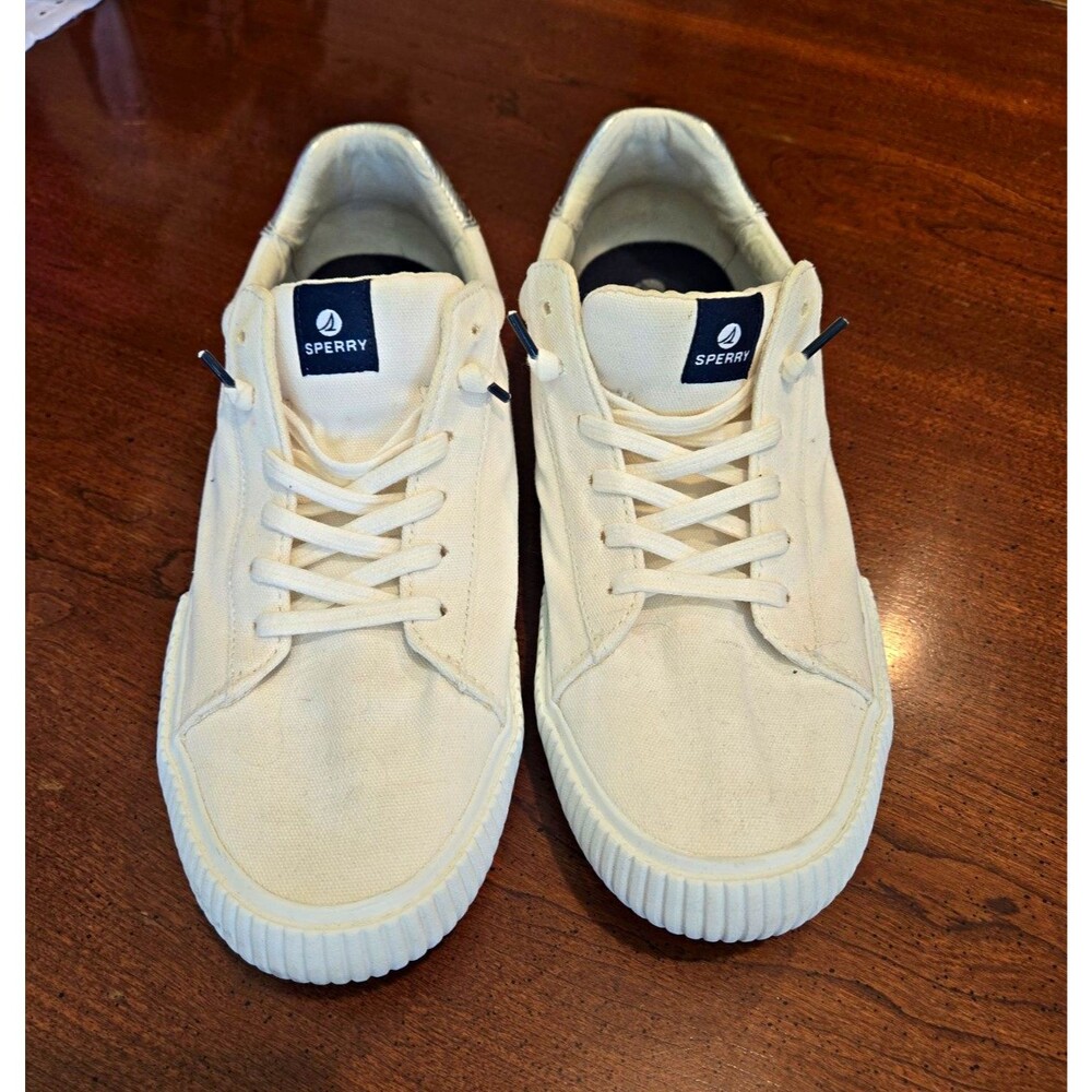 Sperry Seabed LT Women's White Canvas Lace-Up Sneakers US 10 EU 41